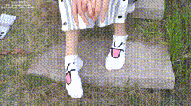 【袜啵啵】NO.023 稚予-AJ、白色短棉袜、裸足