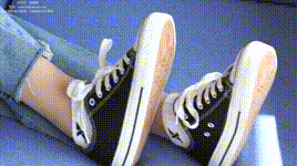 【袜啵啵】NO.080 小甜豆-帆布鞋、白棉袜、肉丝(花絮版)