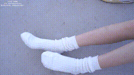 【袜啵啵】NO.103 稚予-AJ篮球鞋、白棉袜、裸足