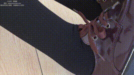 【袜啵啵】NO.053 小甜豆-皮鞋、厚黑丝、黑色蕾丝船袜