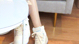 【袜啵啵】NO.096 小甜豆-板鞋、白棉袜、油亮肉丝