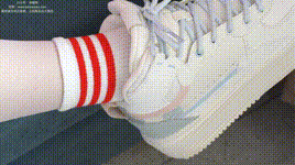 【袜啵啵】积分限定作品 NO.004 熊熊-板鞋、白棉袜、白丝