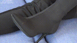 【袜啵啵】NO.158 小甜豆-高跟长靴、白棉袜、裸足