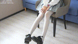 【袜啵啵】NO.213 稚予-黑皮鞋、厚灰丝