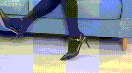 【袜啵啵】NO.204 小沫-高跟鞋、贝壳头板鞋、白丝大腿袜、黑丝大腿袜