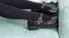 【袜啵啵】NO.362 甜甜圈-两双皮鞋、厚肉丝、厚黑丝、ol制服（花絮版）