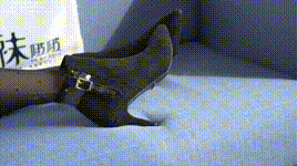 【袜啵啵】NO.352 稚予-短靴、波点黑丝（花絮版）