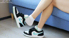 【袜啵啵】NO.294 芝士-板鞋、白棉袜、裸足