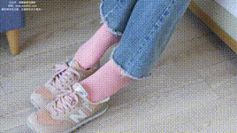 【袜啵啵】NO.317 小甜豆-运动鞋、可拆卸牛仔裤、粉色棉袜、黑丝（脚尖微加固款）、裤里丝（花絮版）