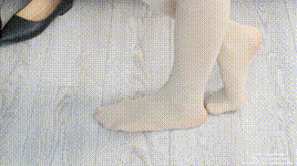 【袜啵啵】NO.436 糯米-OL制服、两双平底鞋、薄黑丝（脚尖透明款）、厚肉丝（花絮版）