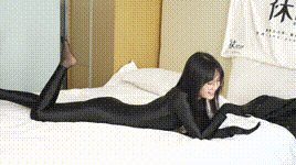 【袜啵啵】NO.423 甜甜圈-长靴、黑丝（脚尖加固款）、连体衣裤里丝（花絮版）