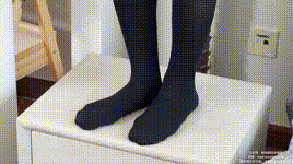 【袜啵啵】NO.466 糯米 皮鞋、厚黑丝（花絮版）