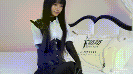 【袜啵啵】NO.499 甜甜圈 高跟长靴、踩脚裤、厚黑丝五指袜、黑皮手套、裤里丝（花絮版）