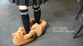 【袜啵啵】NO.600 小甜豆&amp糯米 皮鞋、马丁靴、小熊拖鞋、过膝棉袜