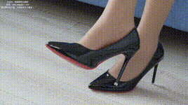 【袜啵啵】NO.579 小甜豆-高跟鞋、咖啡丝（脚尖加固款）、空姐制服