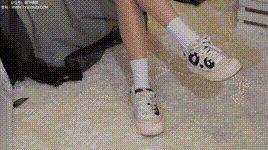 【甜予摄影】NO.076 小狸-帆布鞋、白棉袜、肉丝（脚尖加固款）