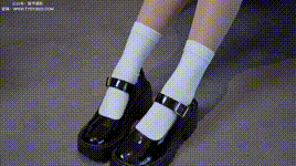 【甜予摄影】NO.081 澜澜 皮鞋、两双白棉袜、肉丝（脚尖加固款）