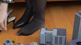 【甜予摄影】NO.077 璇璇-JK制服、凉爽高跟鞋、嘿丝（脚尖透明款）、小人国剧情