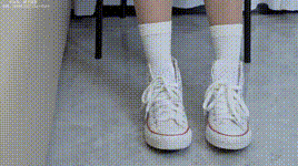 【甜予摄影】NO.154 澜澜-帆布鞋、白棉袜、薄灰丝（脚尖加固）、跺脚抖腿剧情 _2