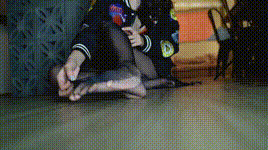 【Limerence】1080P-NO.009 性感妹子近距离撕扯黑丝袜