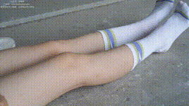 【袜啵啵 】1080P-NO.025 熊熊-安踏运动鞋、白色棉袜（踩脏）、裸足