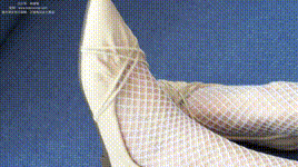 【袜啵啵 】1080P-NO.043 小甜豆-圣诞服、平底鞋、高跟鞋、白色渔网袜