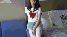 【袜啵啵】1080P-NO.215 小甜豆-三双帆布鞋板鞋、厚白丝、黑丝封面图