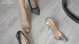 【袜啵啵】1080P-NO.304 稚予-两双高跟鞋、肉丝（脚尖微加固款）、裸足（花絮版）封面图