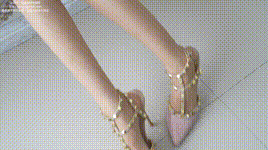 【袜啵啵】1080P-NO.571期 稚予 高跟鞋、薄肉丝（脚尖透明款）、大腿薄白丝封面图