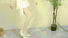 【袜啵啵】1080P-NO.717 小甜豆 高跟鞋、薄白丝（脚尖加固款）封面图